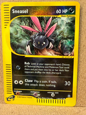 Pokémon Sneasel 110/147 – Aquapolis Reverse Holo 2003