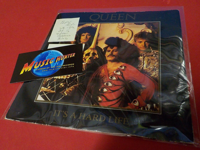 QUEEN - IT'S A HARD LIFE EX+/EX- 7'' SINGLE