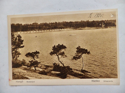 VANHA Postikortti Hanko 1925