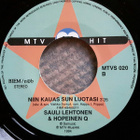 Sauli Lehtonen & Hopeinen Q - Eron Hetki - 7" - pikkukuva 2