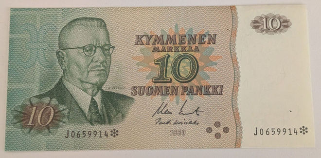 10 Markkaa 1980 tähti J0659914