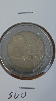 Saksa 2011 2€ linnulla paksu kieli