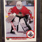 1990-91 UPPER DECK ED BELFOUR RC CHICAGO BLACKHAWKS #55 - pikkukuva 1