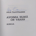 Arja Taavitsainen : Avoimia silmiä on vähän - runoja (sig... - pikkukuva 3
