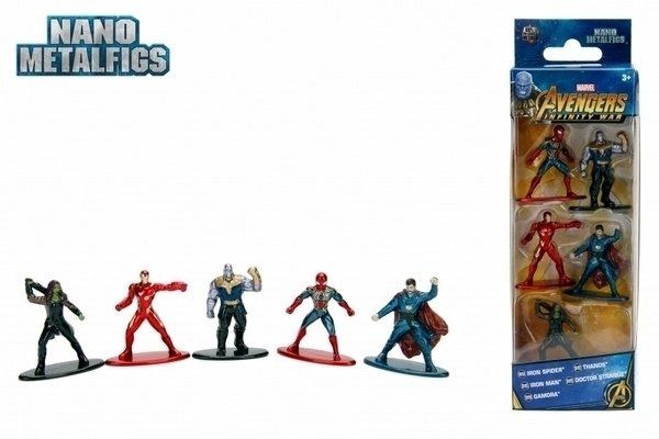 Nano Metalfigs MARVEL Avengers Infinity War 5-Pack B *UUSI*