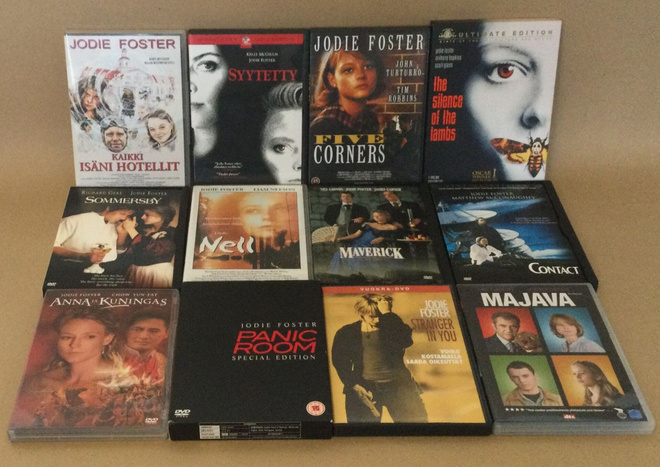 Jodie Foster elokuvia 12 kpl DVD