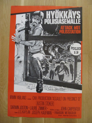 Elokuvajuliste: Hyökkäys poliisiasemalle (John Carpenter)