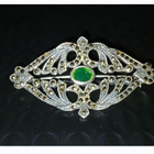 Vintage ART DECO NOUVEAU hopea rintakoru solki rintanula - pikkukuva 3