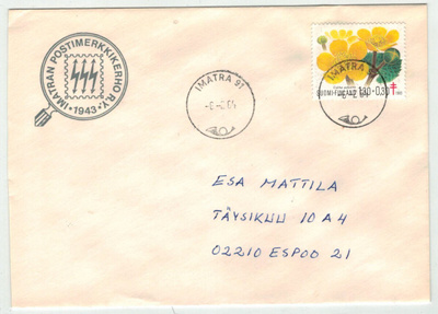 1983 tub 1,30 mk loistoleimainen kirje