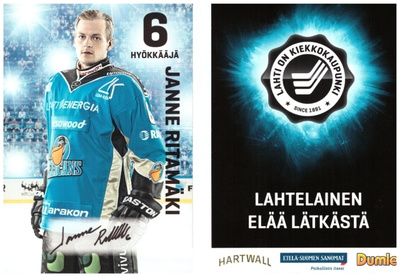 JANNE RITAMÄKI #6 PELICANS Postikortti Nimmarilla