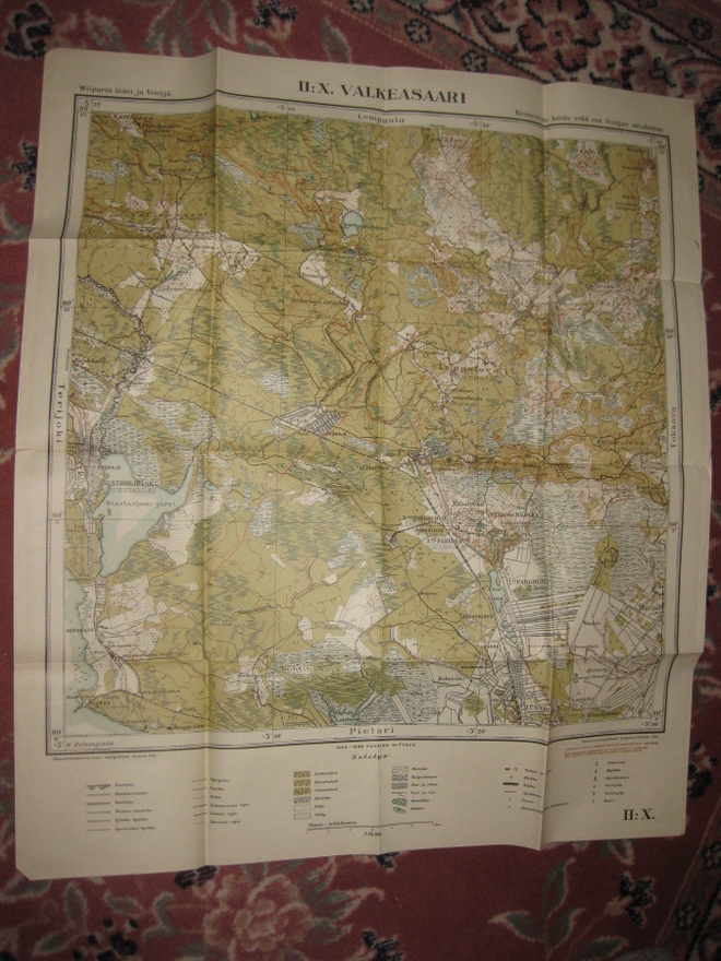 Valkeasaari - kartta  1 : 50 000  vuodelta 1931