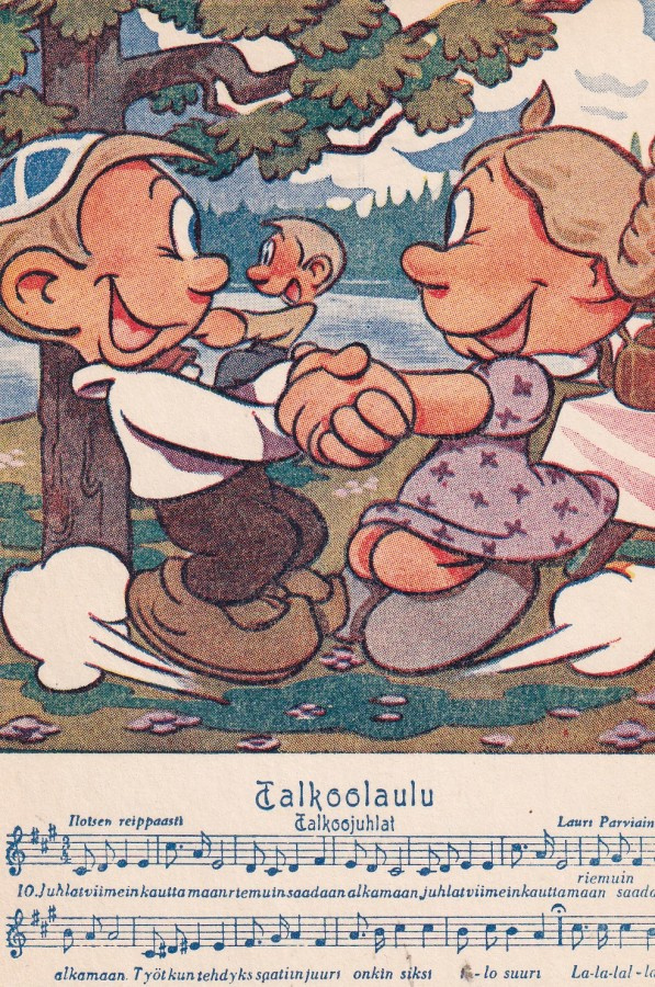 Talkoolaulu, Talkoojuhlat,  Lauri Parviainen    b584