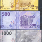 Kirgisia Kyrgyzstan 200 500 1000 Som 2023 sarja - pikkukuva 2