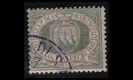 San Marino 13 o Vaakuna 5 C (1892)