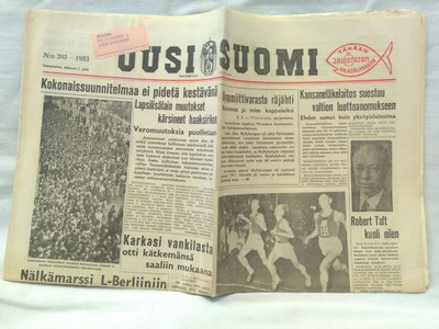 Uusi Suomi 1.8.1953