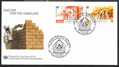 YK Wien - Kvl kunnollisen asumisen v1987 FDC (Mic. 69-70)