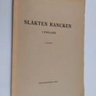 Einar Rancken : Släkten Rancken i Finland / Tabeller samm... - pikkukuva 1