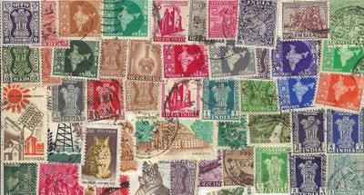 (SP011) INTIA - POSTIMERKKIPAKKAUS - 50 ERILAISTA