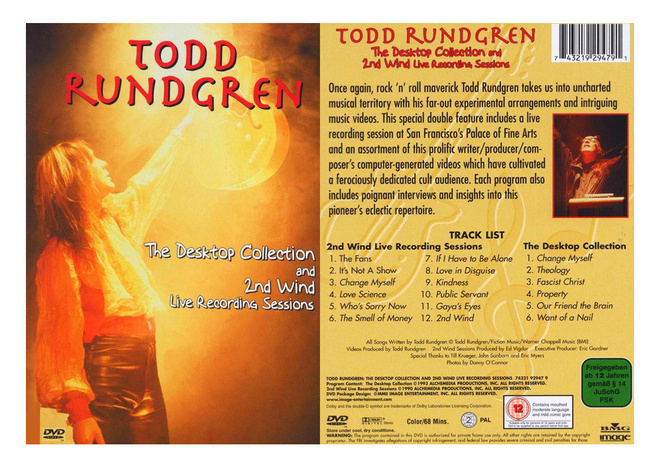 UUSI TODD RUNDGREN THE DESKTOP COLLECTION & 2nd WIND DVD