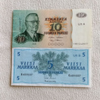 5 mk 1963 ja10 mk 1980 vuosilta, hienot - pikkukuva 1