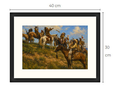 Uusi Intiaani art print kehystetty 30 cm x 40 cm