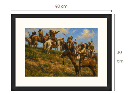 Uusi Intiaani art print kehystetty 30 cm x 40 cm