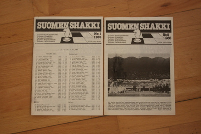 suomen shakki 1985 ja 1980 2 lehteä T1