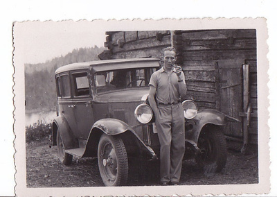 VANHA Valokuva UPEA Auto 1933 6 x 9 cm