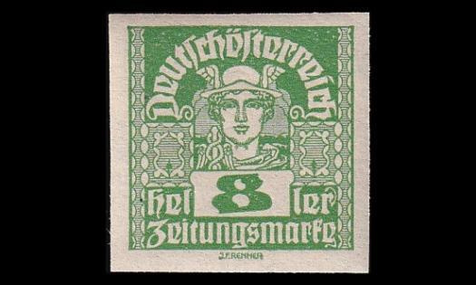 Itävalta 297x ** Sanomalehtimerkki 8 H (1920)