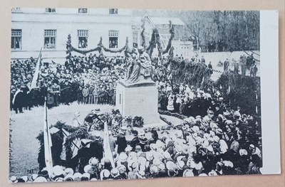Vaasa, Topeliuksen patsaan paljastustilaisuus p. 1916 + sens