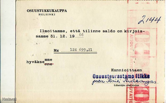 FIRMAKORTTI SEINÄJOKI OSUUSTEURASTAMO ITIKKA