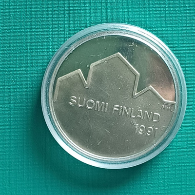 100 mk . Suomi Maailman Mestaruus . -v 1991