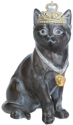 CAT WITH CROWN 21CM	(57 267)	(cat-70)