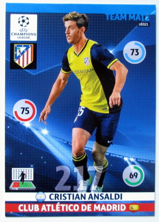 Cristian Ansaldi 2014-15 Team Mate Adrenalyn XL