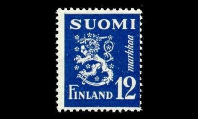 326 ** Leijona 12 mk sininen (1947)