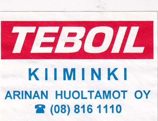 Kiiminki, Arinan Huoltamot Oy TEBOIL      8/6