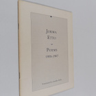 Jorma Etto : Poems 1955-1987 (signeerattu, numeroitu) - pikkukuva 1