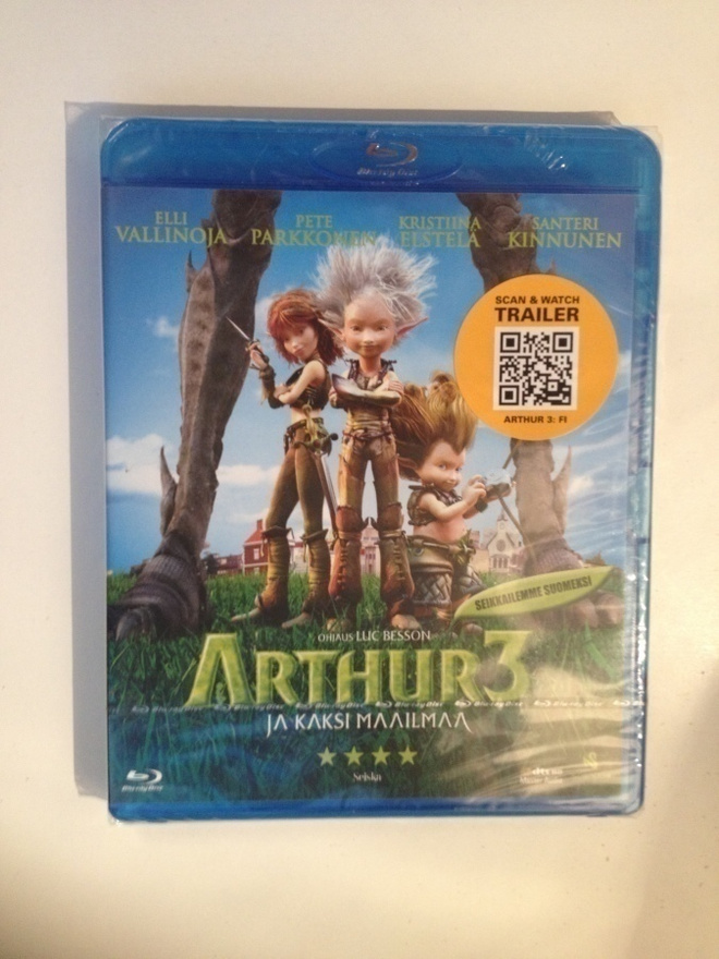 Arthur 3 Ja Kaksi Maailmaa (Blu-ray) UUSI MUOVEISSA!