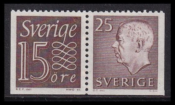 Ruotsi 520-478EEu ** Numero-Gustaf vihkopari (1964)