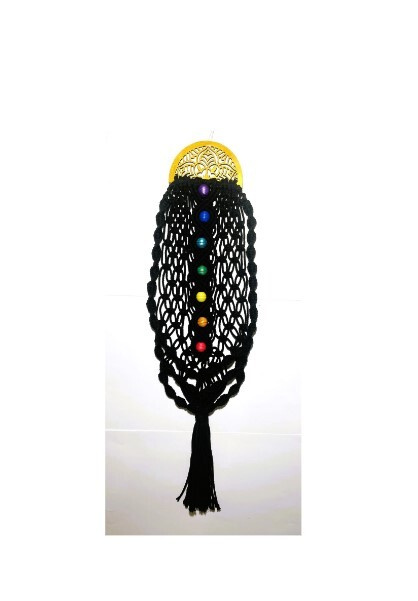 Chakrat - Makramee -seinäkoriste - 21 x 70 cm