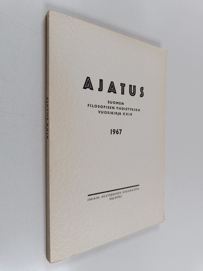 Ajatus 29 : Suomen filosofisen yhdistyksen vuosikirja 1967