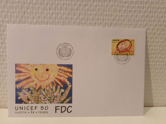 FDC- ensipäiväkuori - UNICEF 50 vuotta - 1996