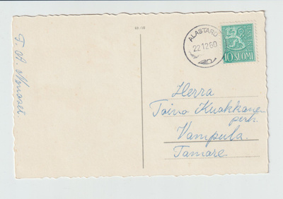 Postileima, ALASTARO, vuodelta 1960