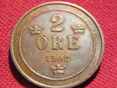 2 öre 1902. Ruotsi-Sweden