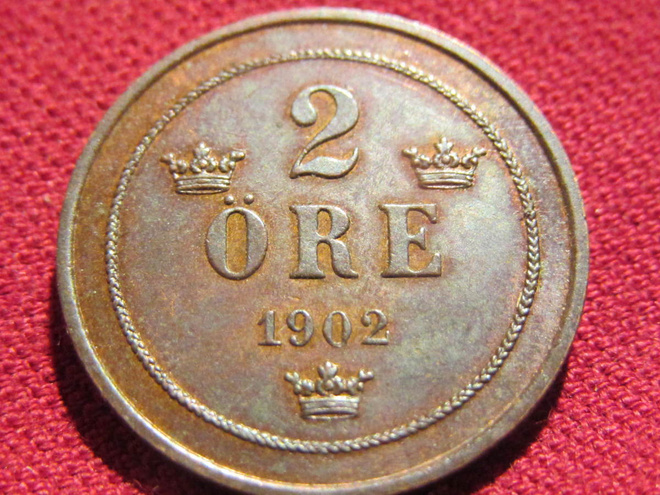 2 öre 1902. Ruotsi-Sweden