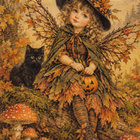 Halloween tytöllä syyskeijun asu - pikkukuva 1