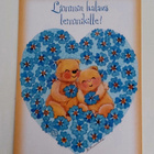 KATRI KUUSELA/KARTO-Nallet ja sydämet-KULKEMATON POSTIKORTTI - pikkukuva 1