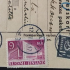 Kirjattu pak.kortti Postitalo-merkillä; Lahti-Jyväskylä 1945 - pikkukuva 2