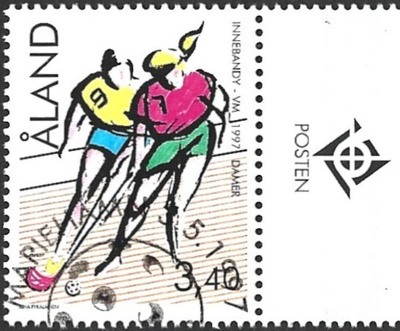 Åland 1997 Salibandy 3,40 mk välilöpari logo EPL LaPe 127