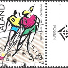Åland 1997 Salibandy 3,40 mk välilöpari logo EPL LaPe 127 - pikkukuva 1